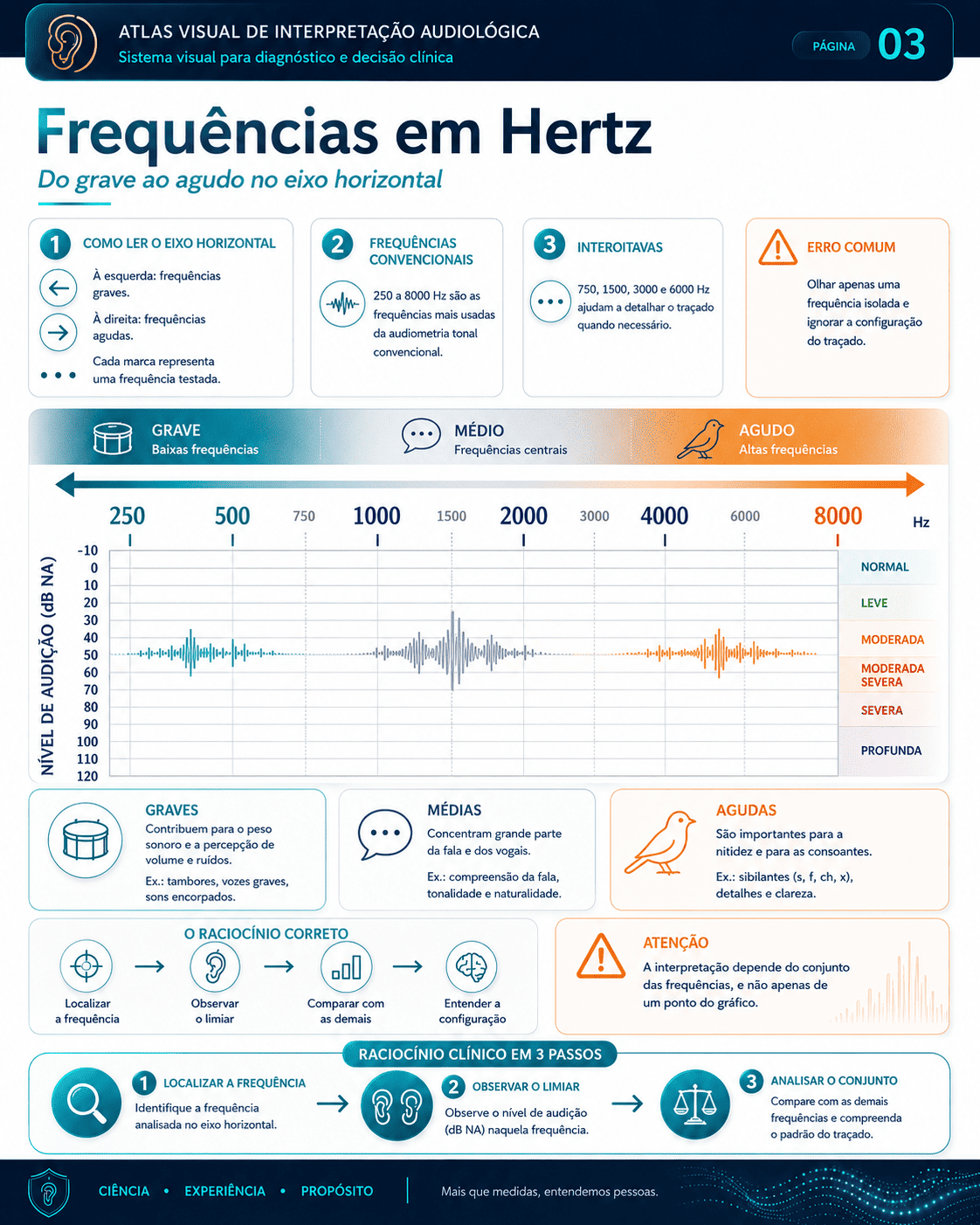 Amostra real do Atlas Visual de Interpretação Audiológica