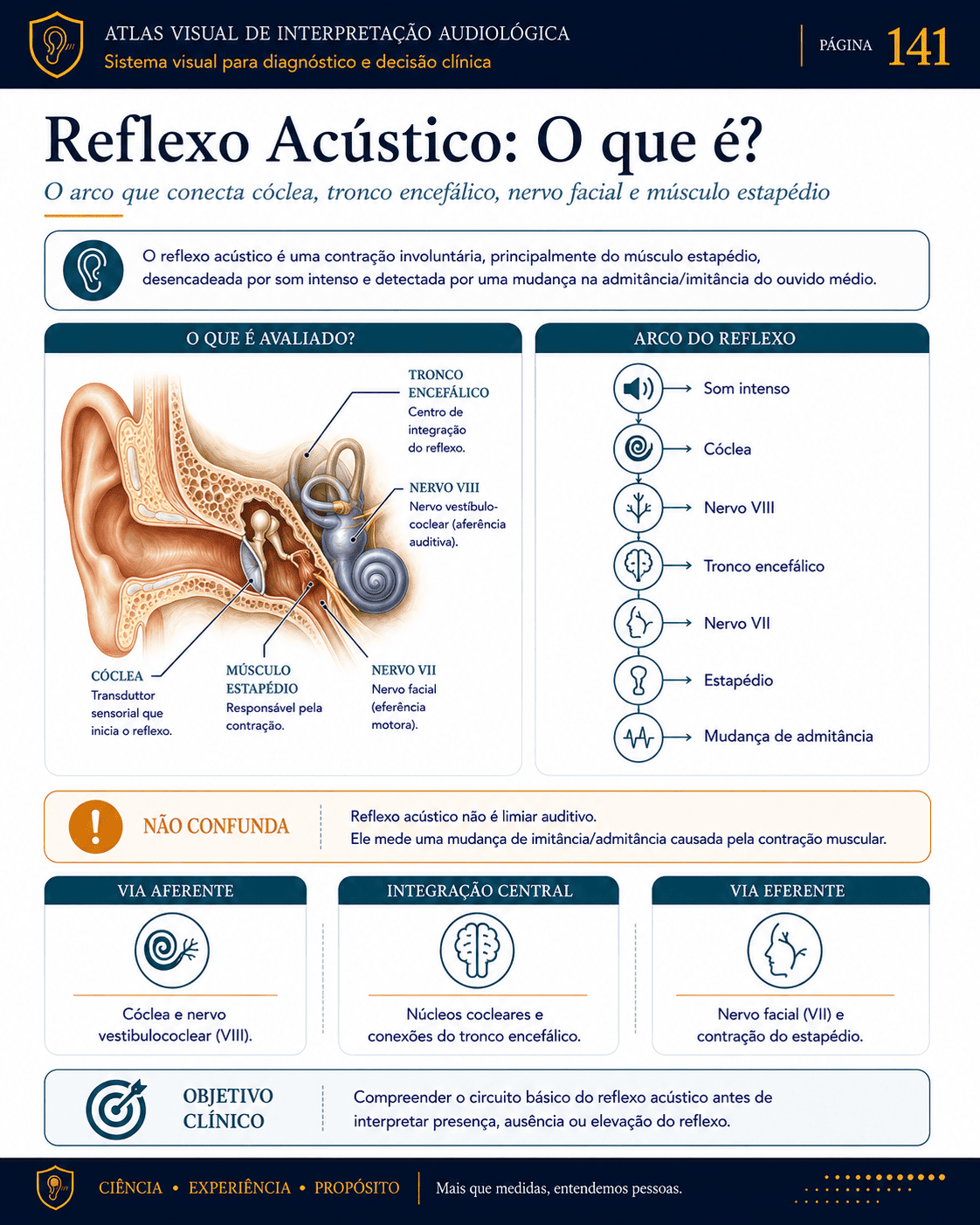 Amostra visual de interpretação audiológica